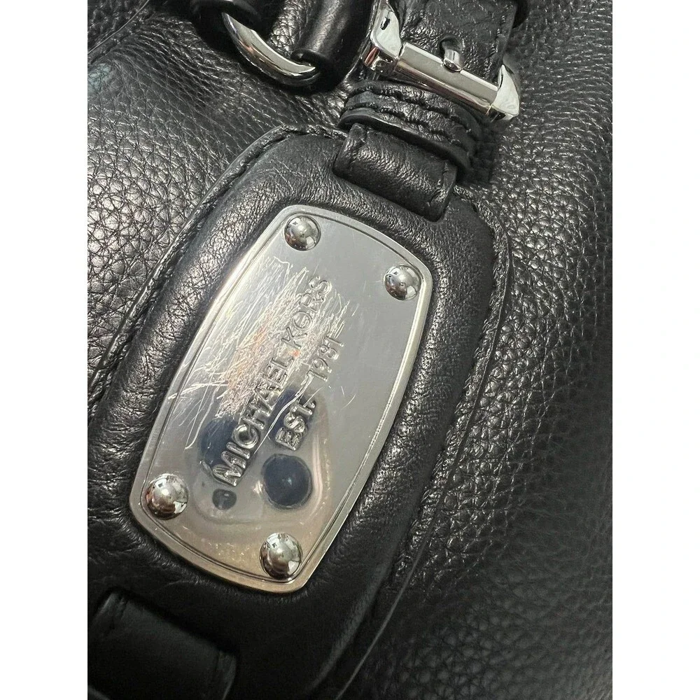 Black Michael kors Hamilton large pebbled leather